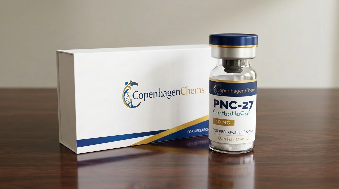 PNC-27 10mg packaging - for research use only