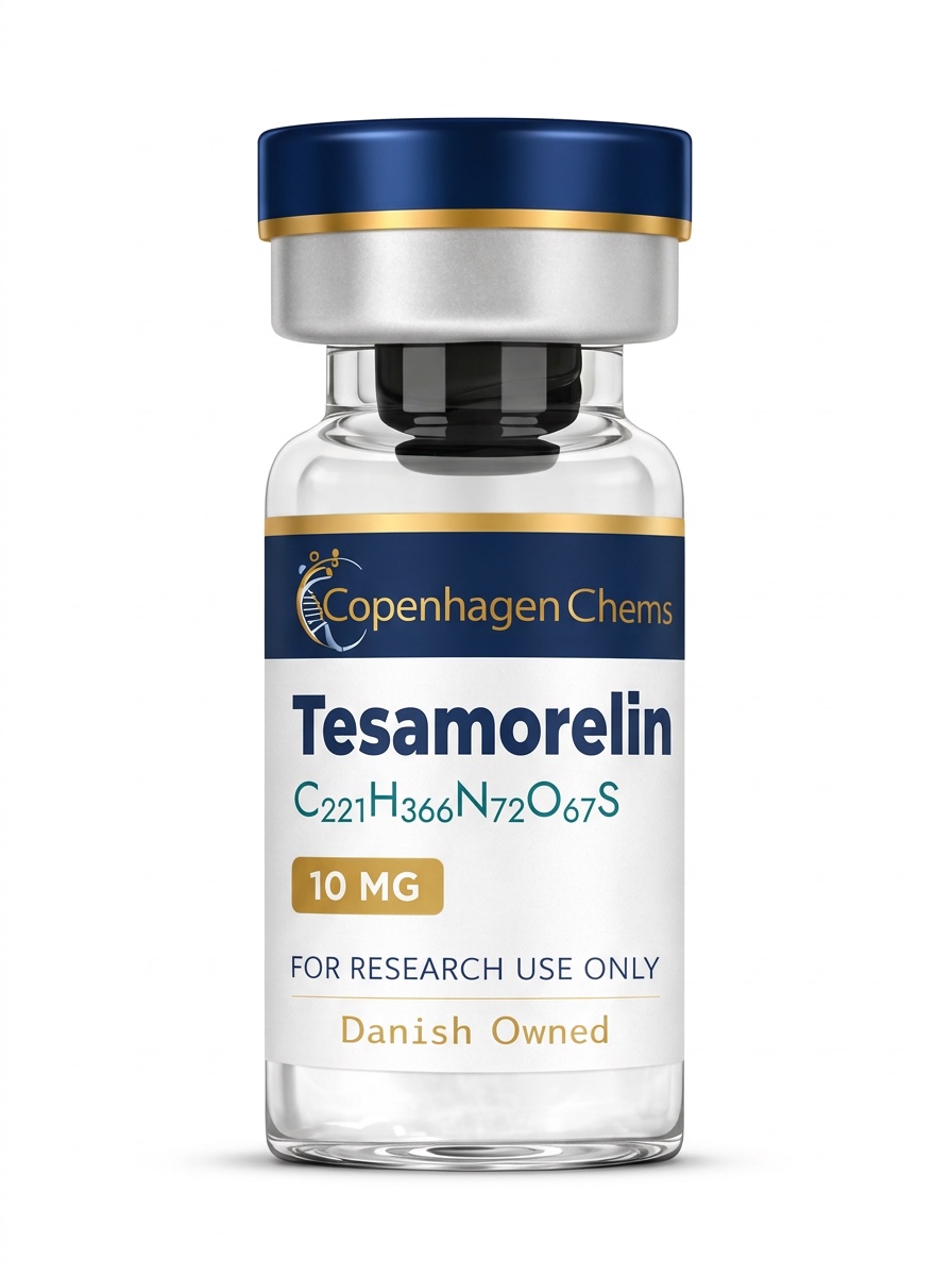 Research-grade Tesamorelin 10mg peptide - for research use only, not for human consumption