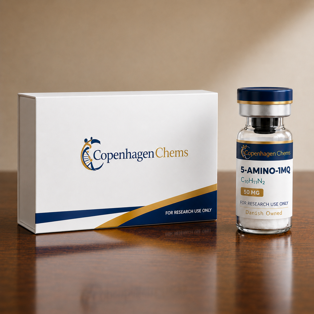 Research-grade 5-Amino-1MQ 50mg 50MG peptide vial from CopenhagenChems - for research use only, not for human consumption - view 2