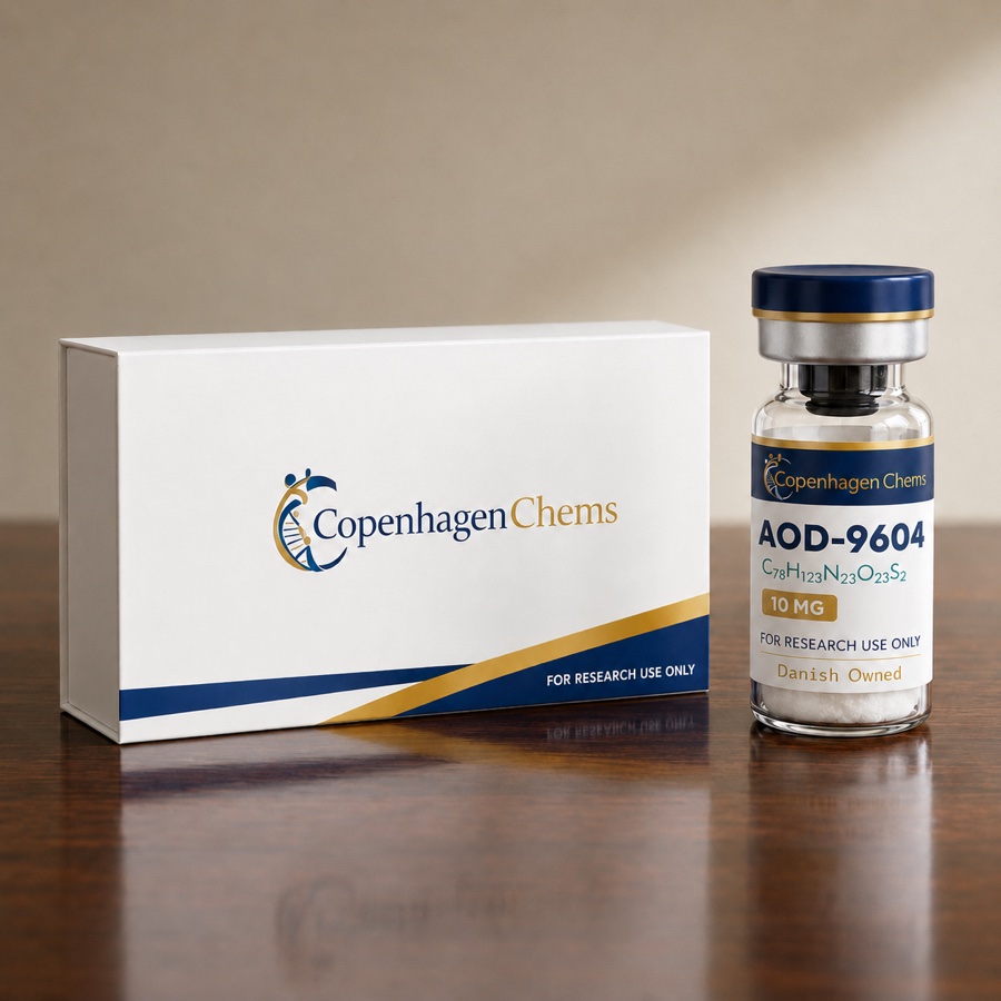 Research-grade AOD-9604 10mg 10MG peptide vial from CopenhagenChems - for research use only, not for human consumption - view 2