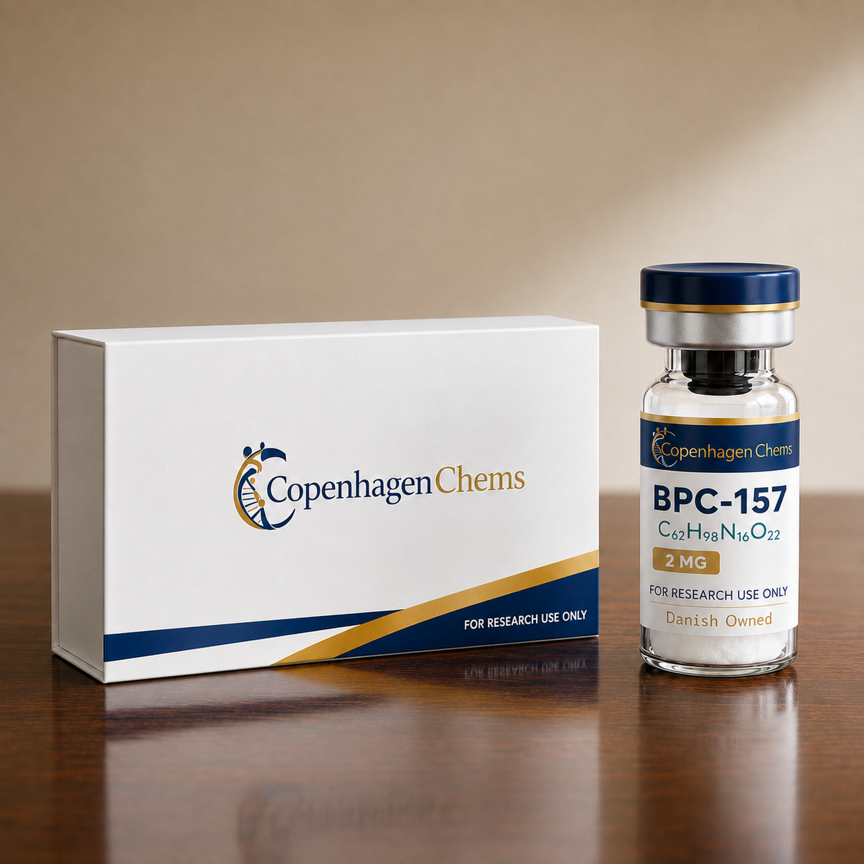 Research-grade BPC-157 2mg 2MG peptide vial from CopenhagenChems - for research use only, not for human consumption - view 2