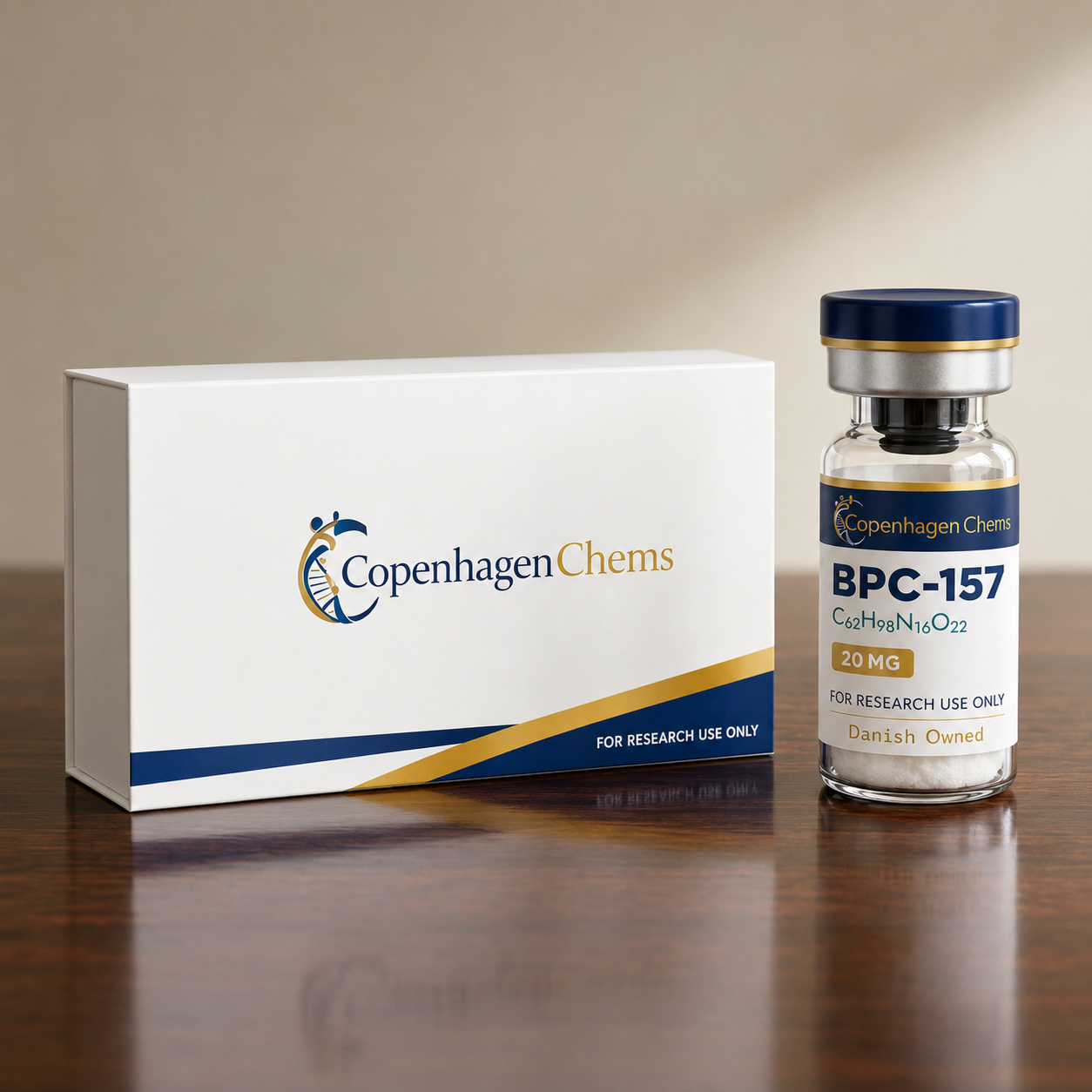 Research-grade BPC-157 20mg 20MG peptide vial from CopenhagenChems - for research use only, not for human consumption - view 2