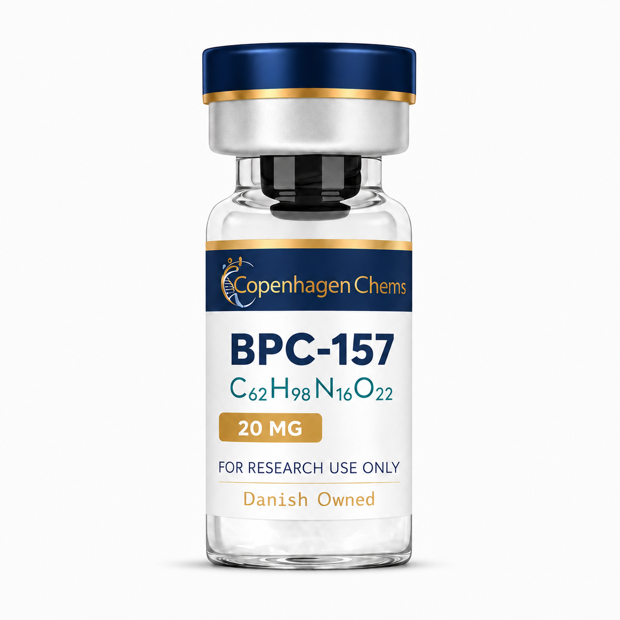 Research-grade BPC-157 20mg 20MG peptide vial from CopenhagenChems - for research use only, not for human consumption - view 1