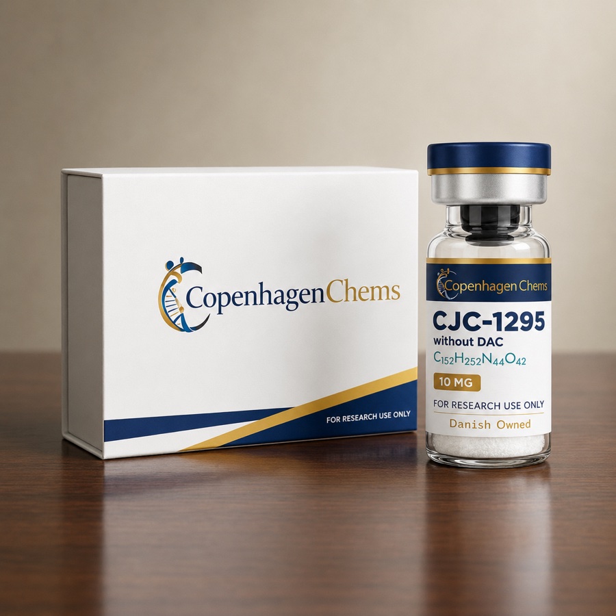 Research-grade CJC-1295 without DAC 10mg 10MG peptide vial from CopenhagenChems - for research use only, not for human consumption - view 2