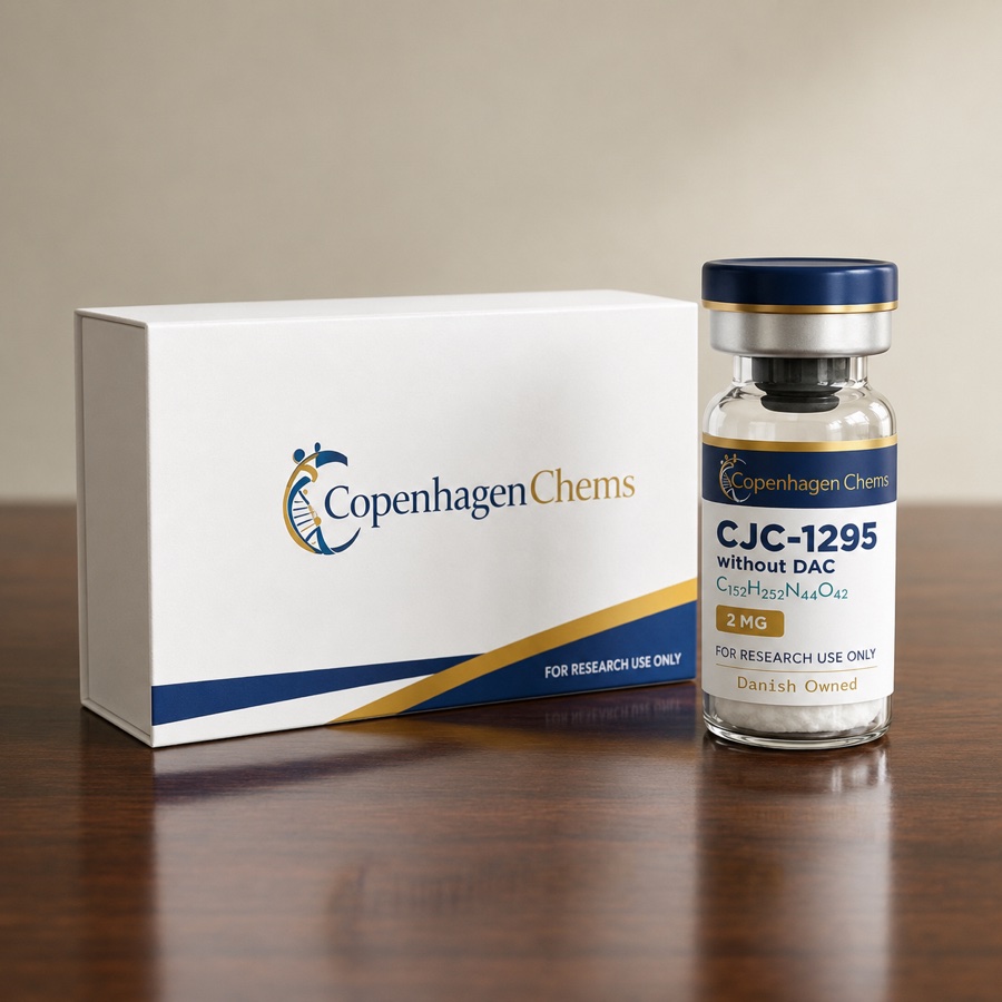 Research-grade CJC-1295 without DAC 2mg 2MG peptide vial from CopenhagenChems - for research use only, not for human consumption - view 2