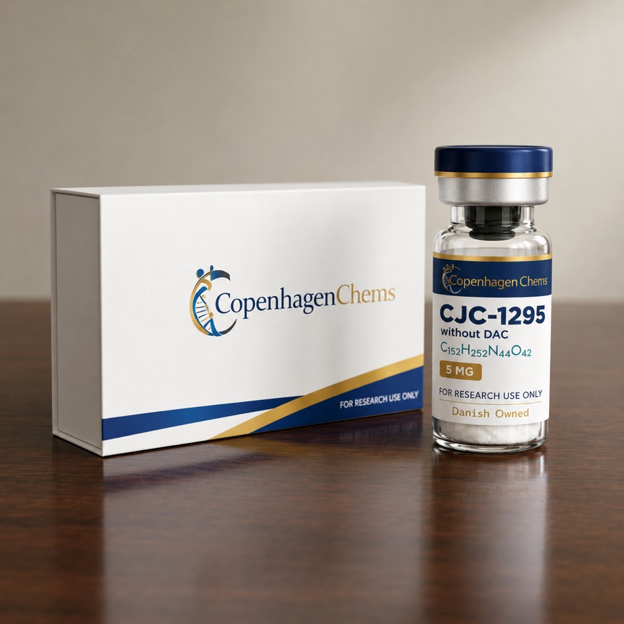 Research-grade CJC-1295 without DAC 5mg 5MG peptide vial from CopenhagenChems - for research use only, not for human consumption - view 2