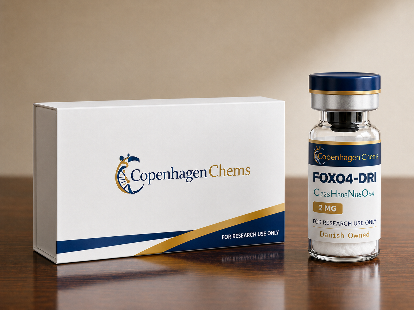 Research-grade FOXO4-DRI 2mg 2MG peptide vial from CopenhagenChems - for research use only, not for human consumption - view 2