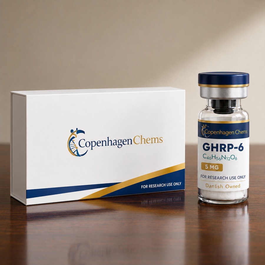 Research-grade GHRP-6 5mg 5MG peptide vial from CopenhagenChems - for research use only, not for human consumption - view 2