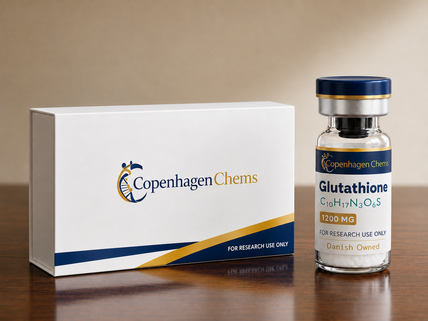 Research-grade Glutathione 1500mg 1500MG peptide vial from CopenhagenChems - for research use only, not for human consumption - view 2