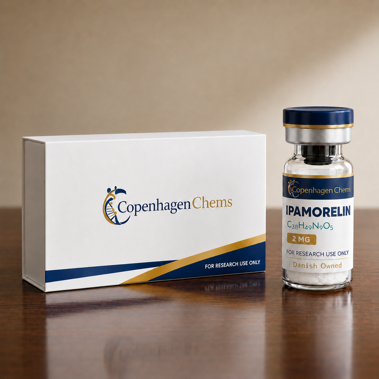 Research-grade Ipamorelin 2mg 2MG peptide vial from CopenhagenChems - for research use only, not for human consumption - view 2