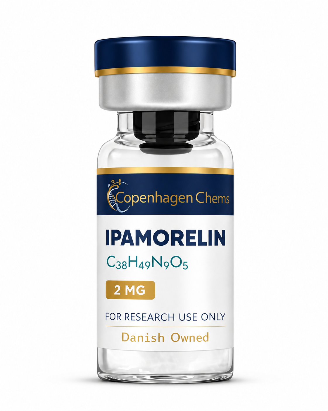 Research-grade Ipamorelin 2mg 2MG peptide vial from CopenhagenChems - for research use only, not for human consumption - view 1