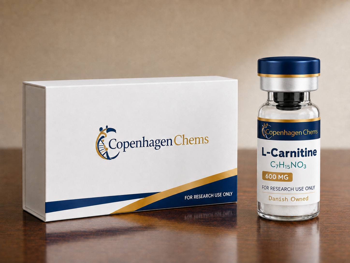 Research-grade L-Carnitine 600mg 600MG peptide vial from CopenhagenChems - for research use only, not for human consumption - view 2