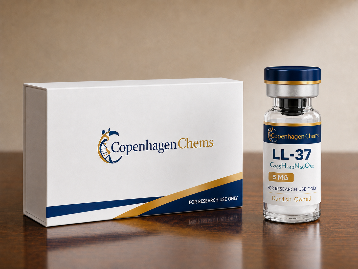 Research-grade LL-37 5mg 5MG peptide vial from CopenhagenChems - for research use only, not for human consumption - view 2