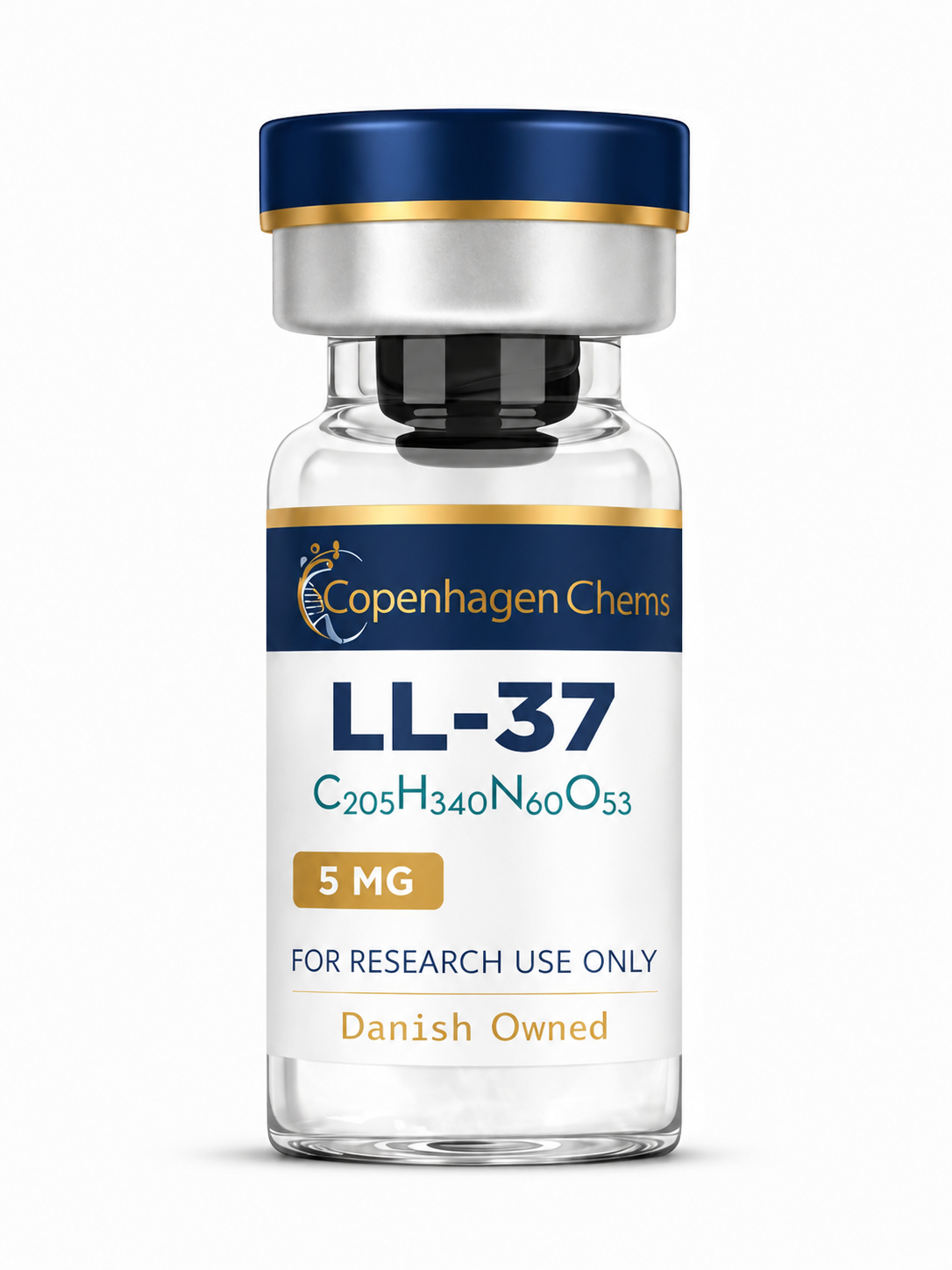 Research-grade LL-37 5mg 5MG peptide vial from CopenhagenChems - for research use only, not for human consumption - view 1