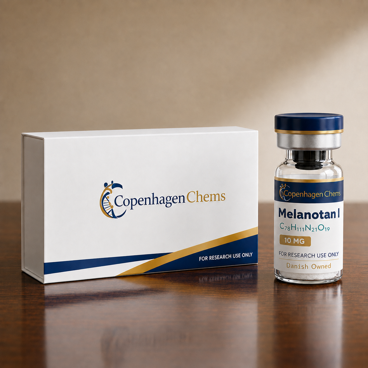 Research-grade Melanotan-I 10mg 10MG peptide vial from CopenhagenChems - for research use only, not for human consumption - view 2