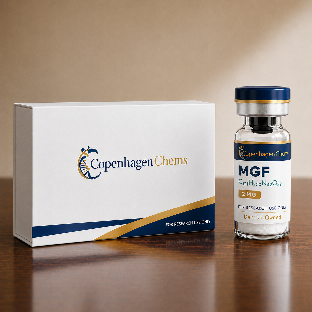 Research-grade MGF 2mg 2MG peptide vial from CopenhagenChems - for research use only, not for human consumption - view 2