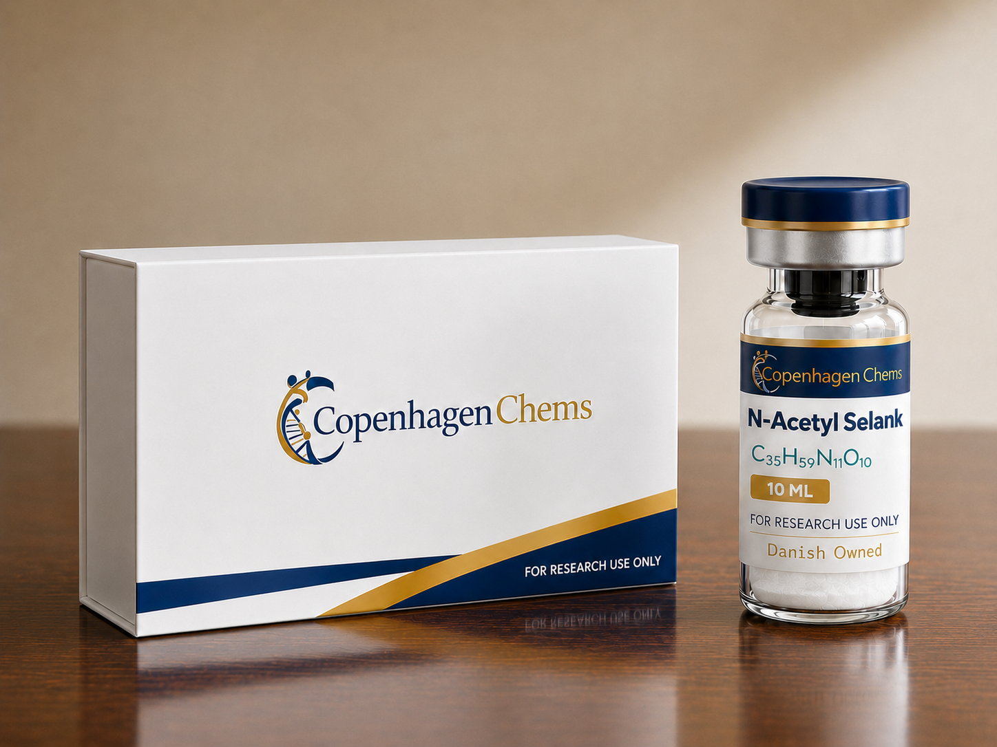Research-grade N-Acetyl-Selank 10ml  peptide vial from CopenhagenChems - for research use only, not for human consumption - view 2