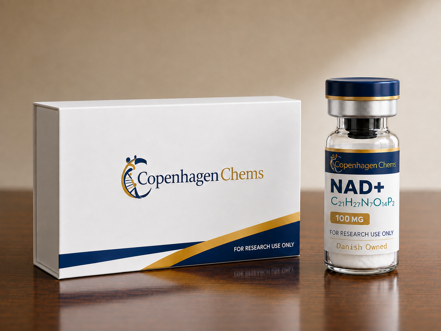 Research-grade NAD+ 100mg 100MG peptide vial from CopenhagenChems - for research use only, not for human consumption - view 2