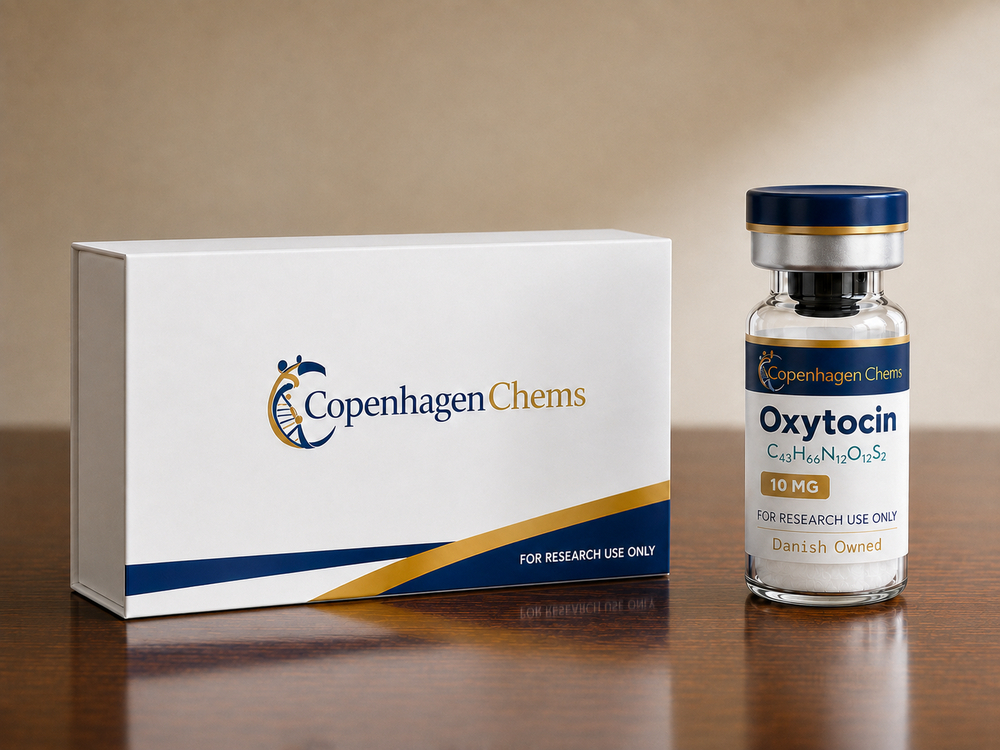 Research-grade Oxytocin 10mg 10MG peptide vial from CopenhagenChems - for research use only, not for human consumption - view 2