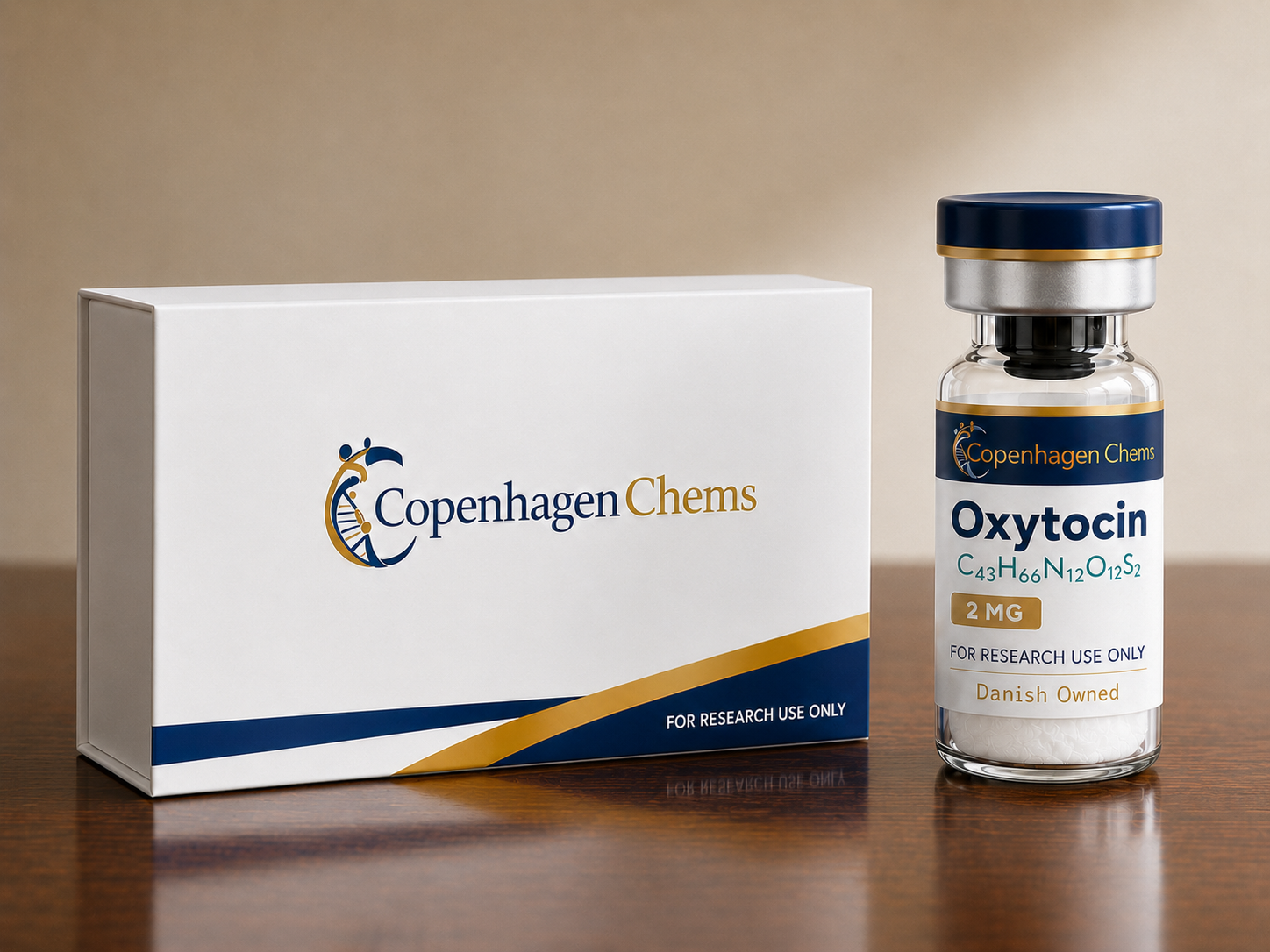 Research-grade Oxytocin 2mg 2MG peptide vial from CopenhagenChems - for research use only, not for human consumption - view 2