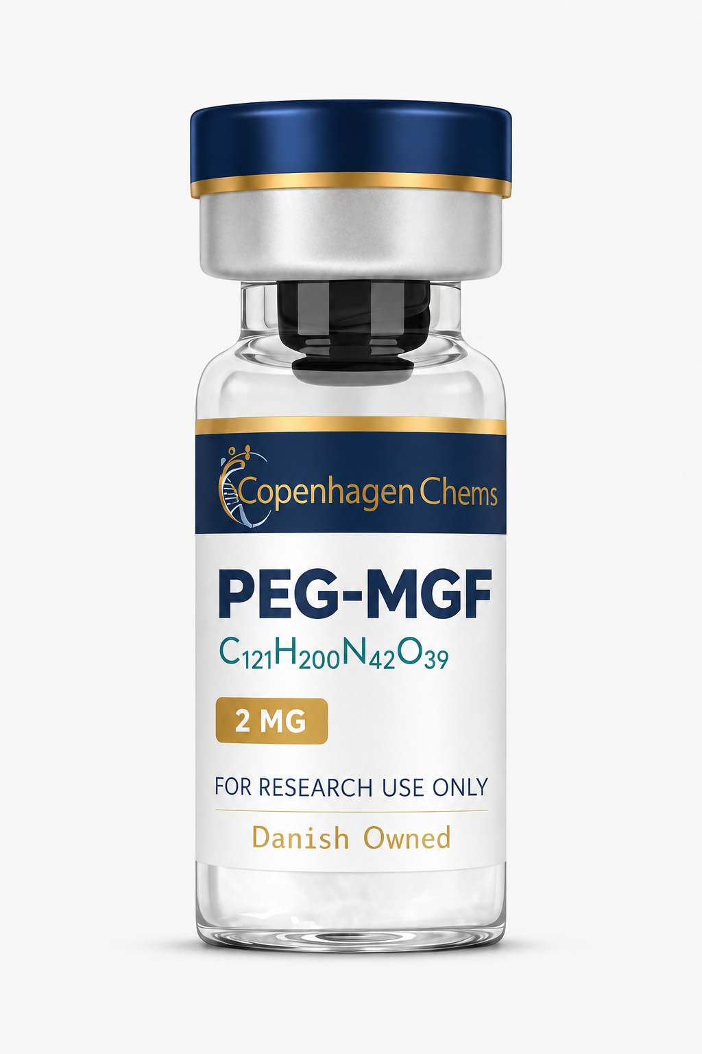 Research-grade PEG-MGF 2mg 2MG peptide vial from CopenhagenChems - for research use only, not for human consumption - view 1