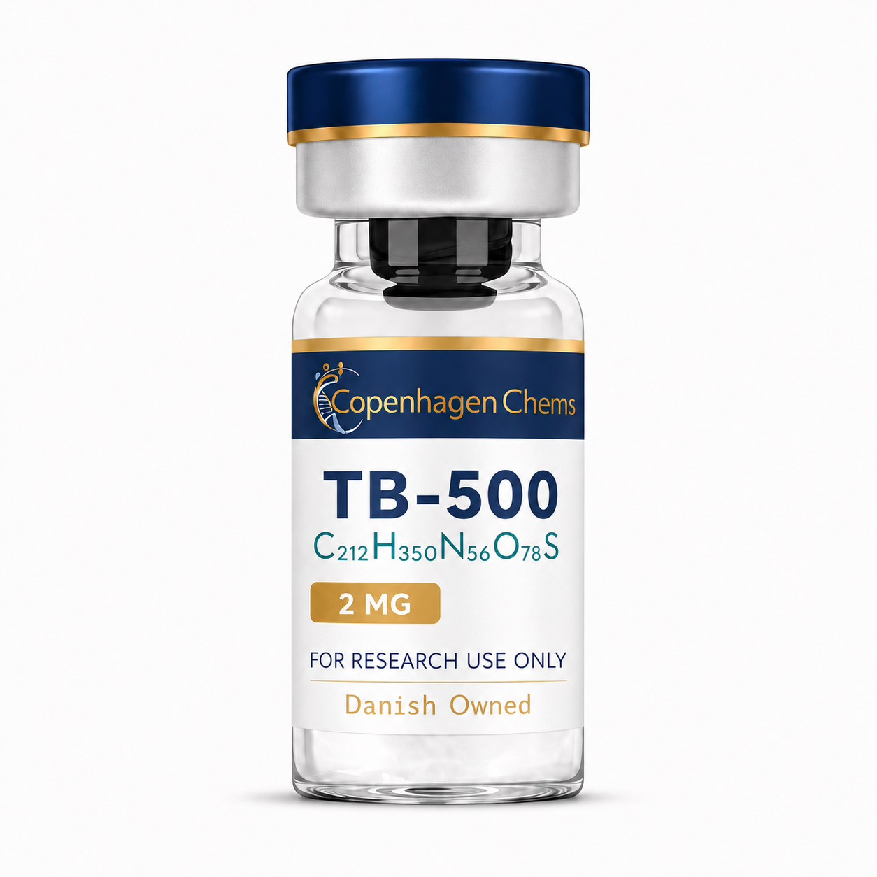 Research-grade TB-500 2mg 2MG peptide vial from CopenhagenChems - for research use only, not for human consumption