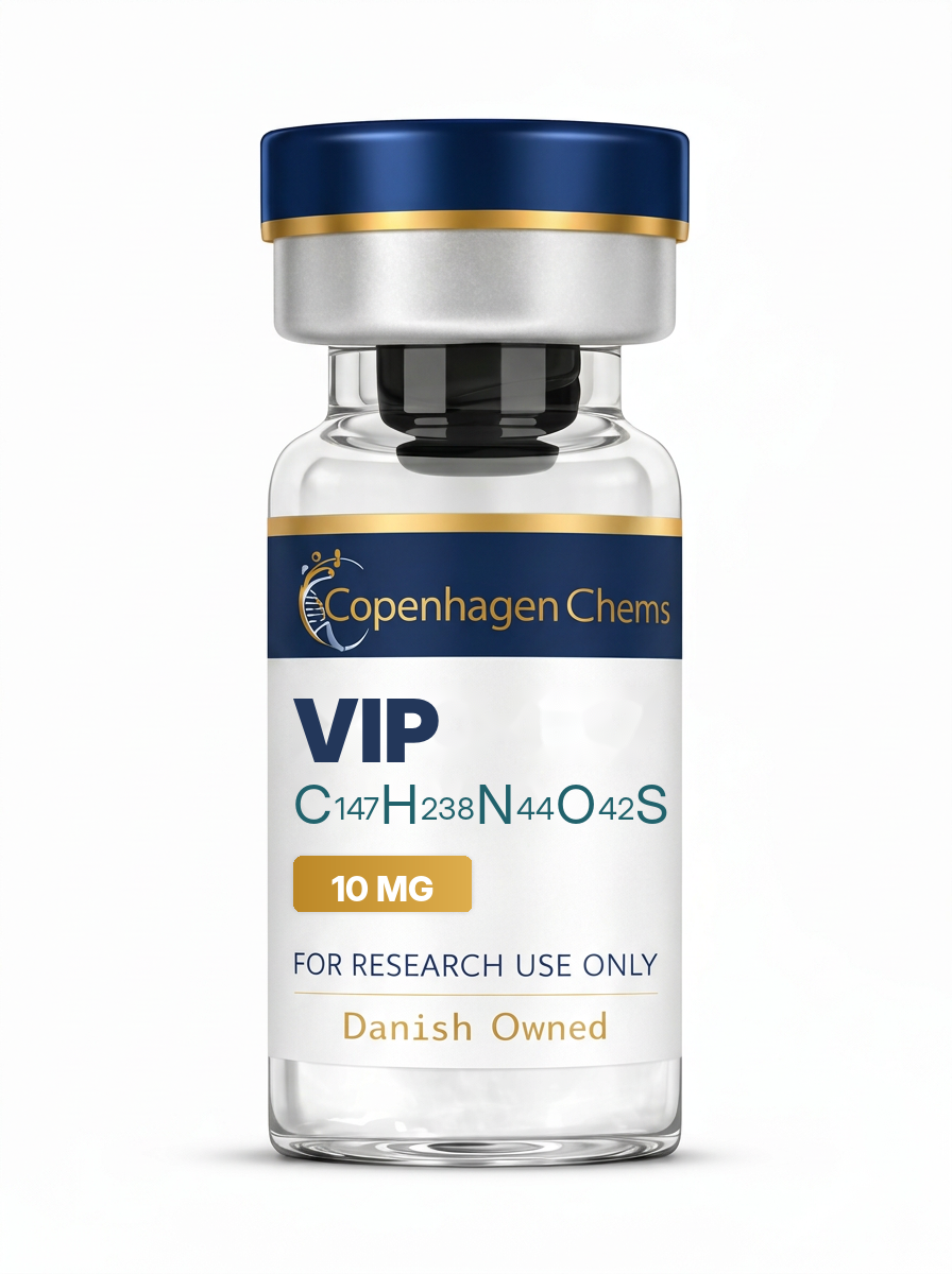 Research-grade VIP 10mg 10MG peptide vial from CopenhagenChems - for research use only, not for human consumption